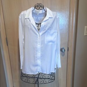 Classic White Button-Up Shirt